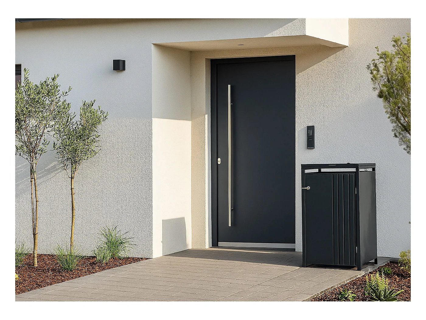 Osłona na pojemnik na śmieci 1 MCW-O67,  antracytowy