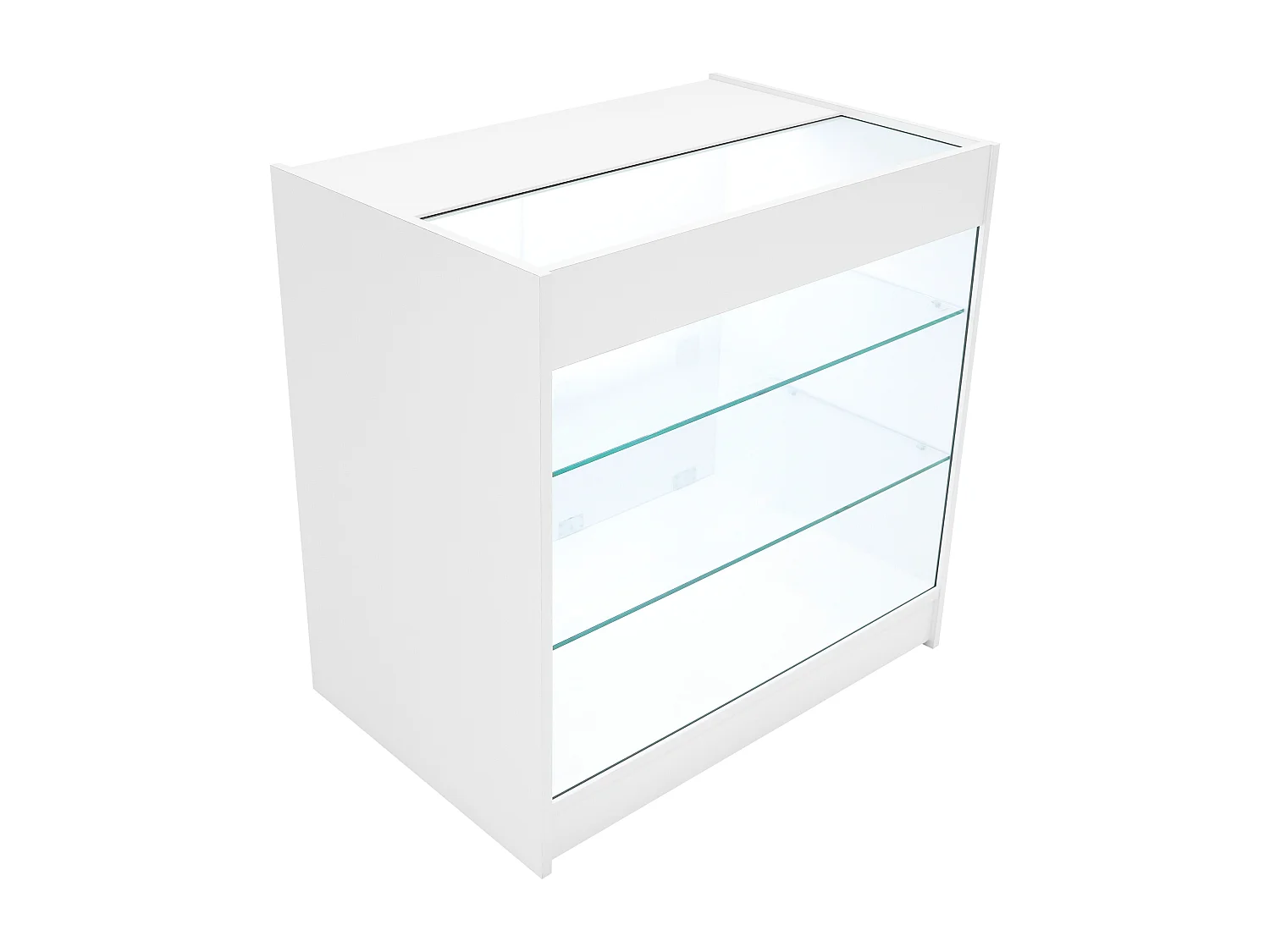 Set Mostradores Comerciales con Luz LED "THEIA"  LM60 + K900 + C900 + TB60 – Blanco