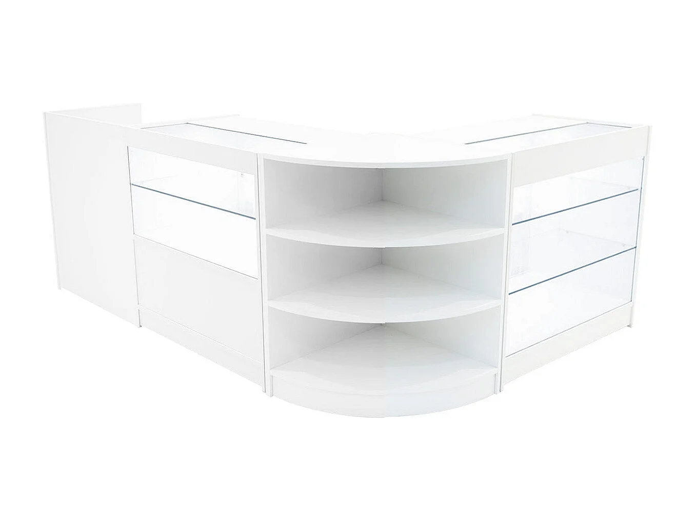 Set Banconi Bianco Theia LED K900 C900 LM60 TB60 con Vetrina e Serratura