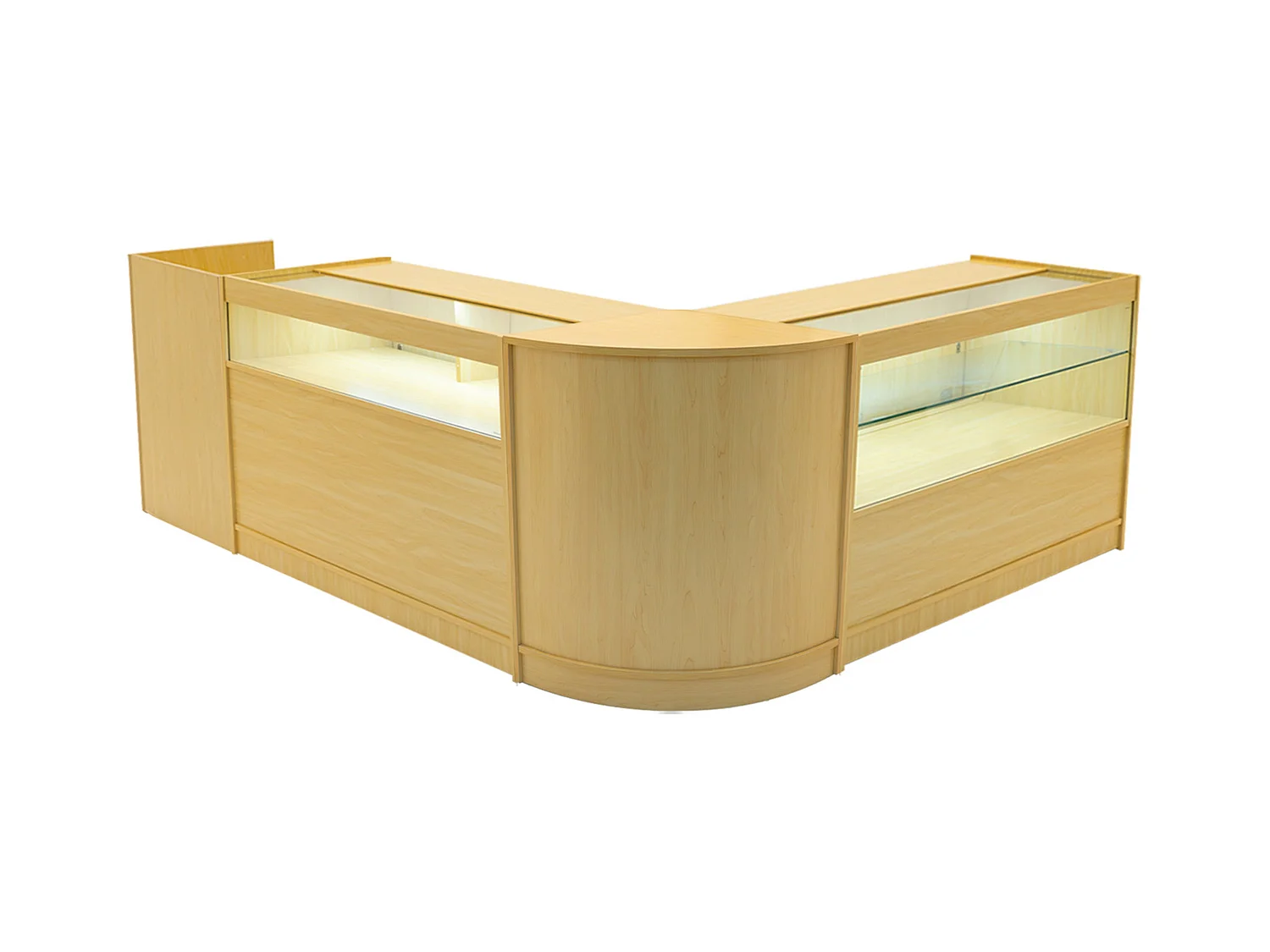 Gravity LED Verkaufstheken-Set CM60 + B1200 + C1200 + TB60 – Ahorn