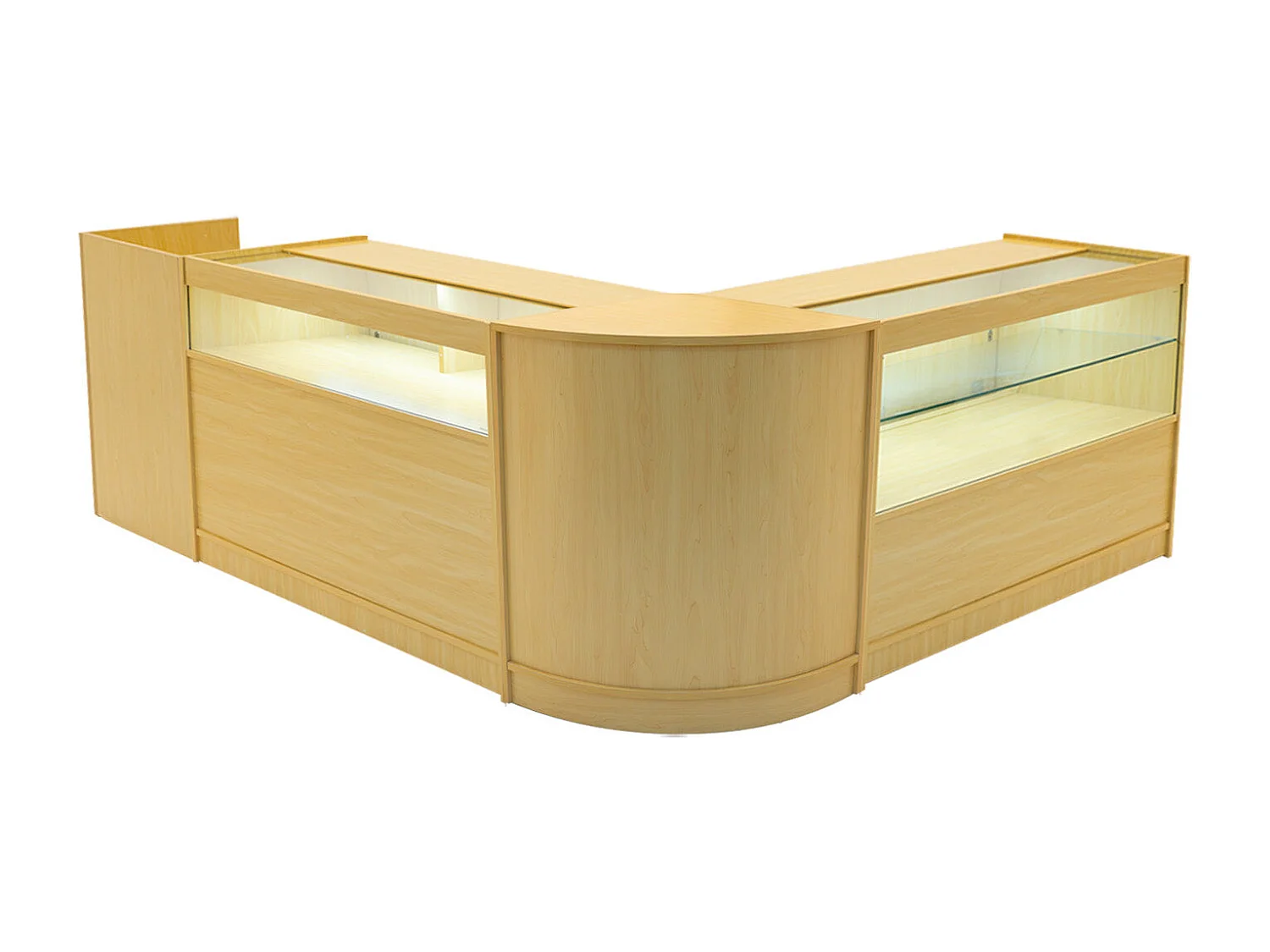 Gravity LED Verkaufstheken-Set CM60 + B1200 + C1200 + TB60 – Ahorn