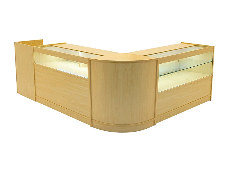 Gravity LED Verkaufstheken-Set CM60 + B1200 + C1200 + TB60 – Ahorn