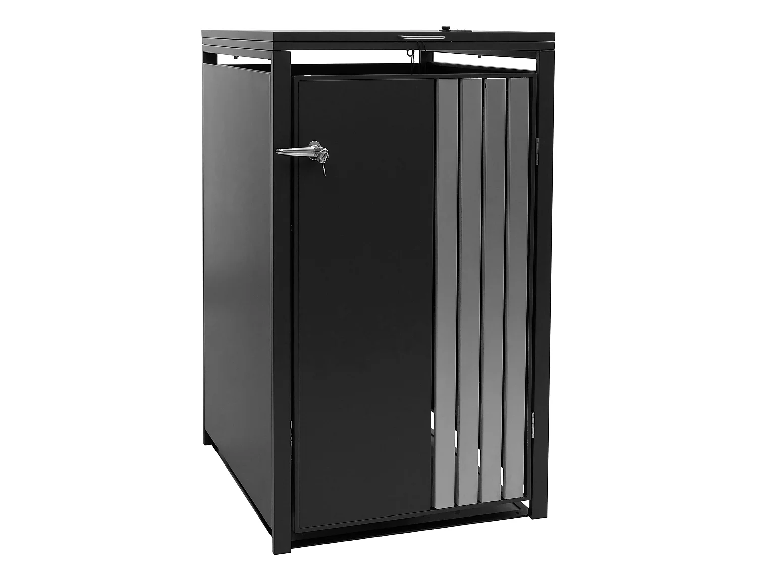 1-persoons afvalcontainerbehuizing MCW-O67,  antraciet roestvrij staal