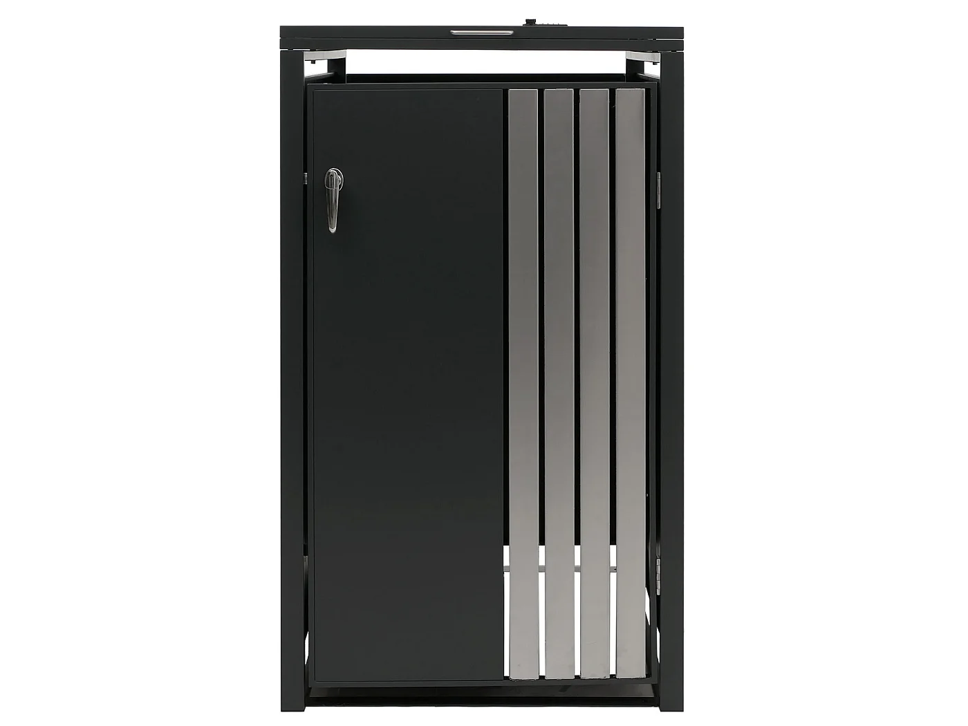 1-persoons afvalcontainerbehuizing MCW-O67,  antraciet roestvrij staal