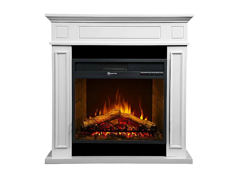 Camino Elettrico Airola, Superficie Riscaldabile 30 m2 Made in Italy, 28x89.5x90.5h cm Bianco