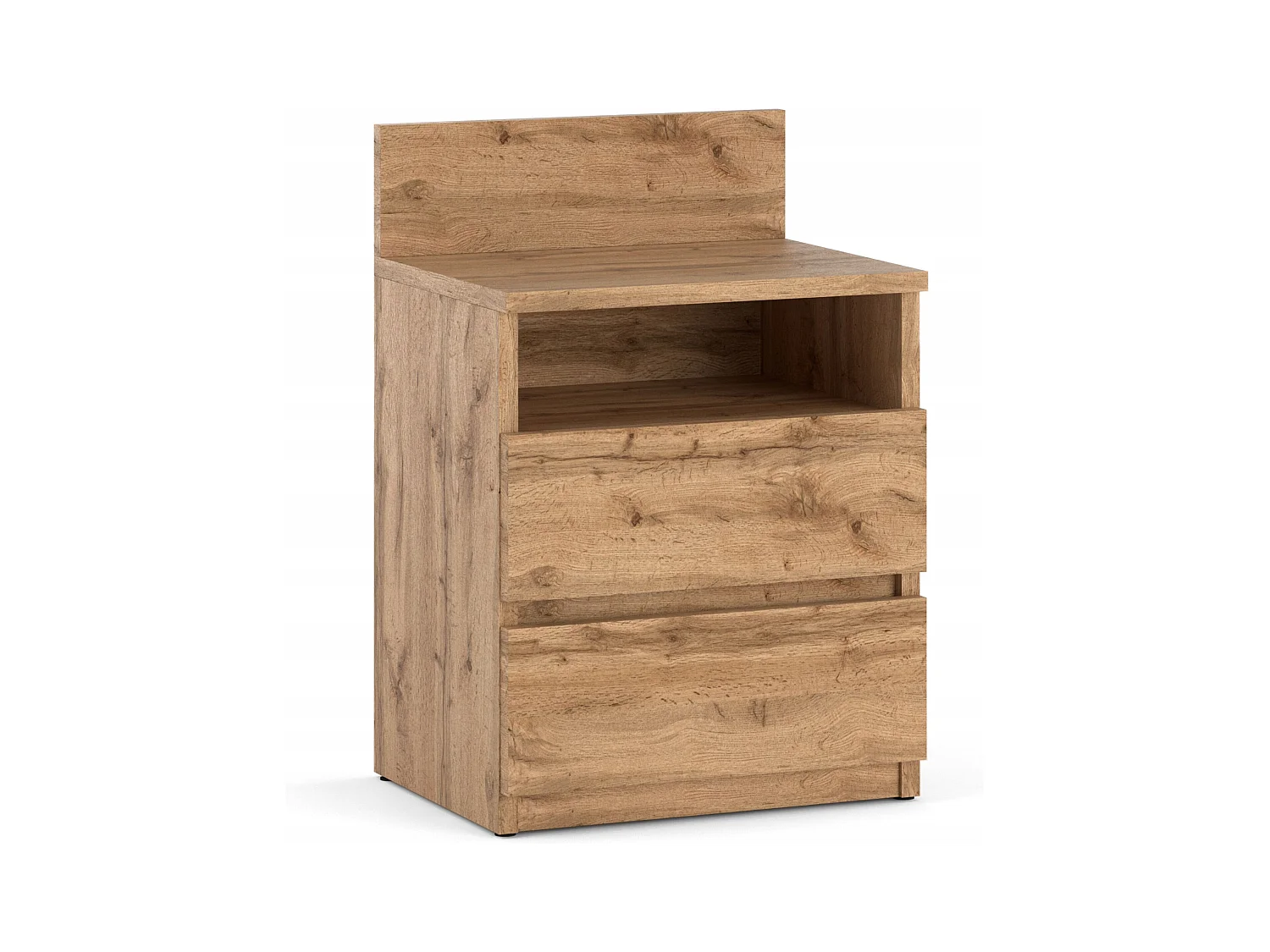 Table de chevet Wotan 40 CM 2 tiroirs 1 étagère – Meuble de chambre à coucher