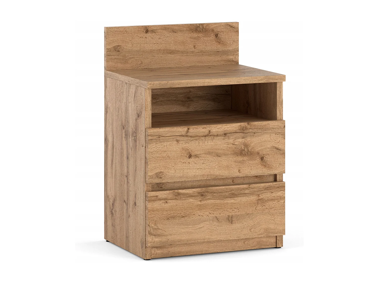 Table de chevet Wotan 40 CM 2 tiroirs 1 étagère – Meuble de chambre à coucher