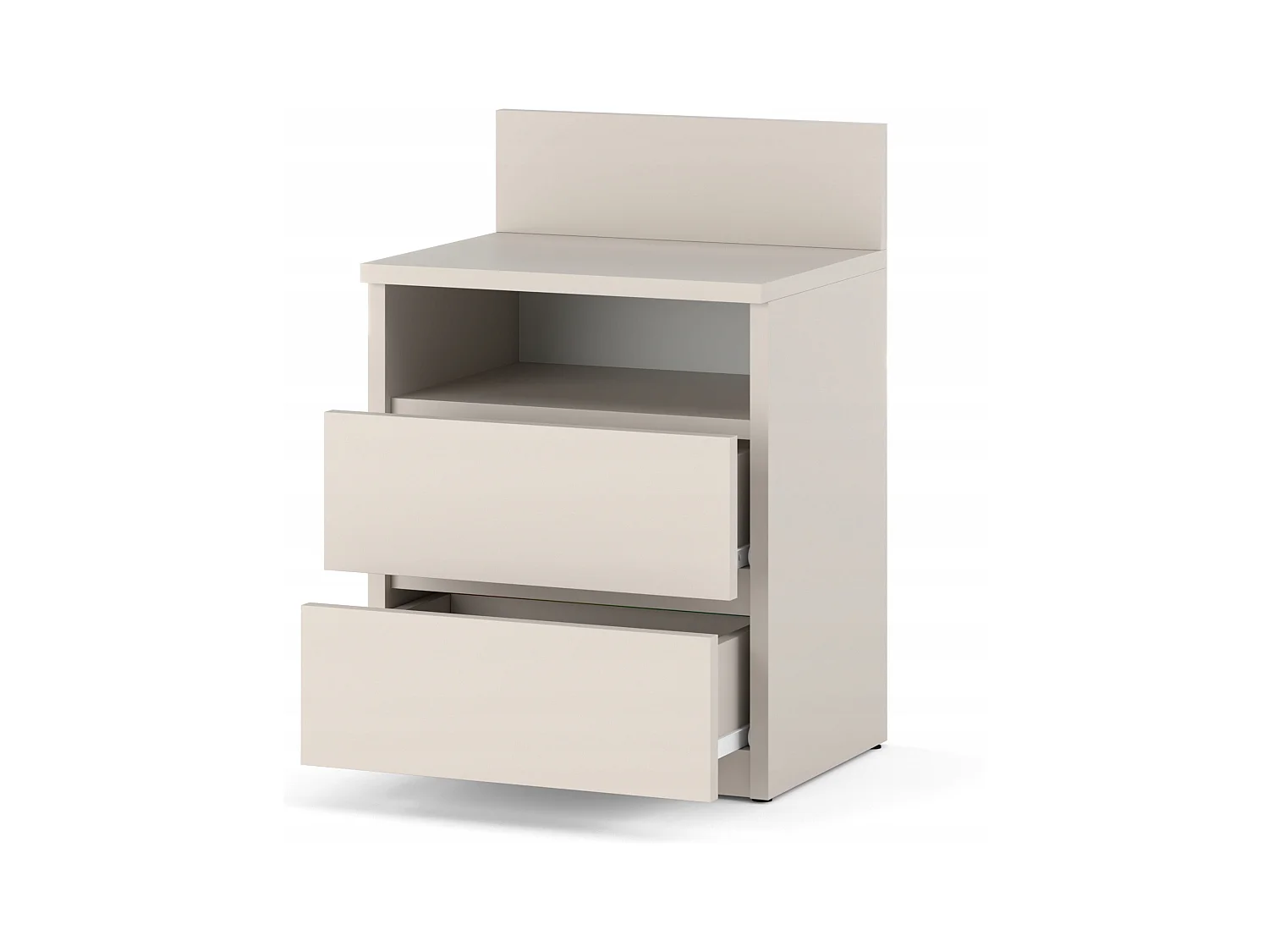 Table de chevet cachemire /taupe, 40 cm, 2 tiroirs, meuble de nuit pour chambre à coucher