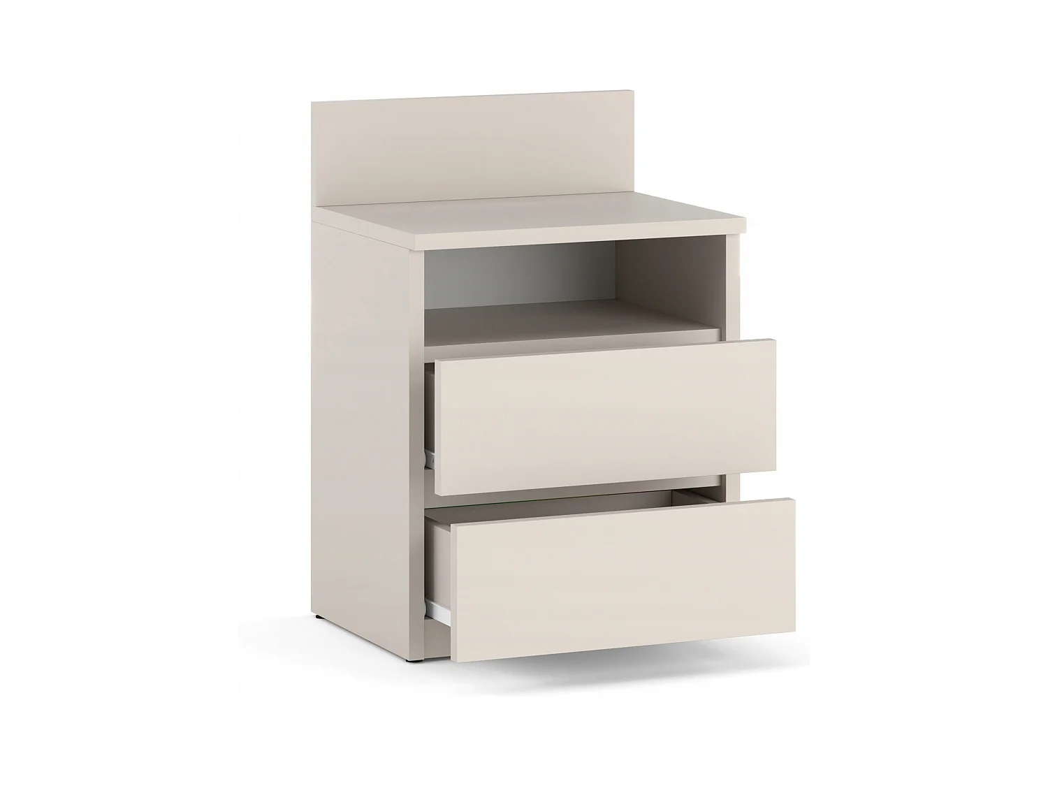 Table de chevet cachemire /taupe, 40 cm, 2 tiroirs, meuble de nuit pour chambre à coucher