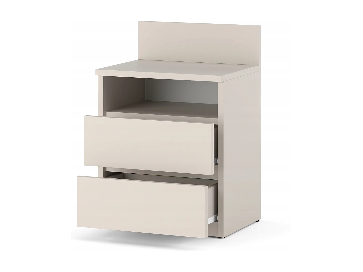 Table de chevet cachemire /taupe, 40 cm, 2 tiroirs, meuble de nuit pour chambre à coucher