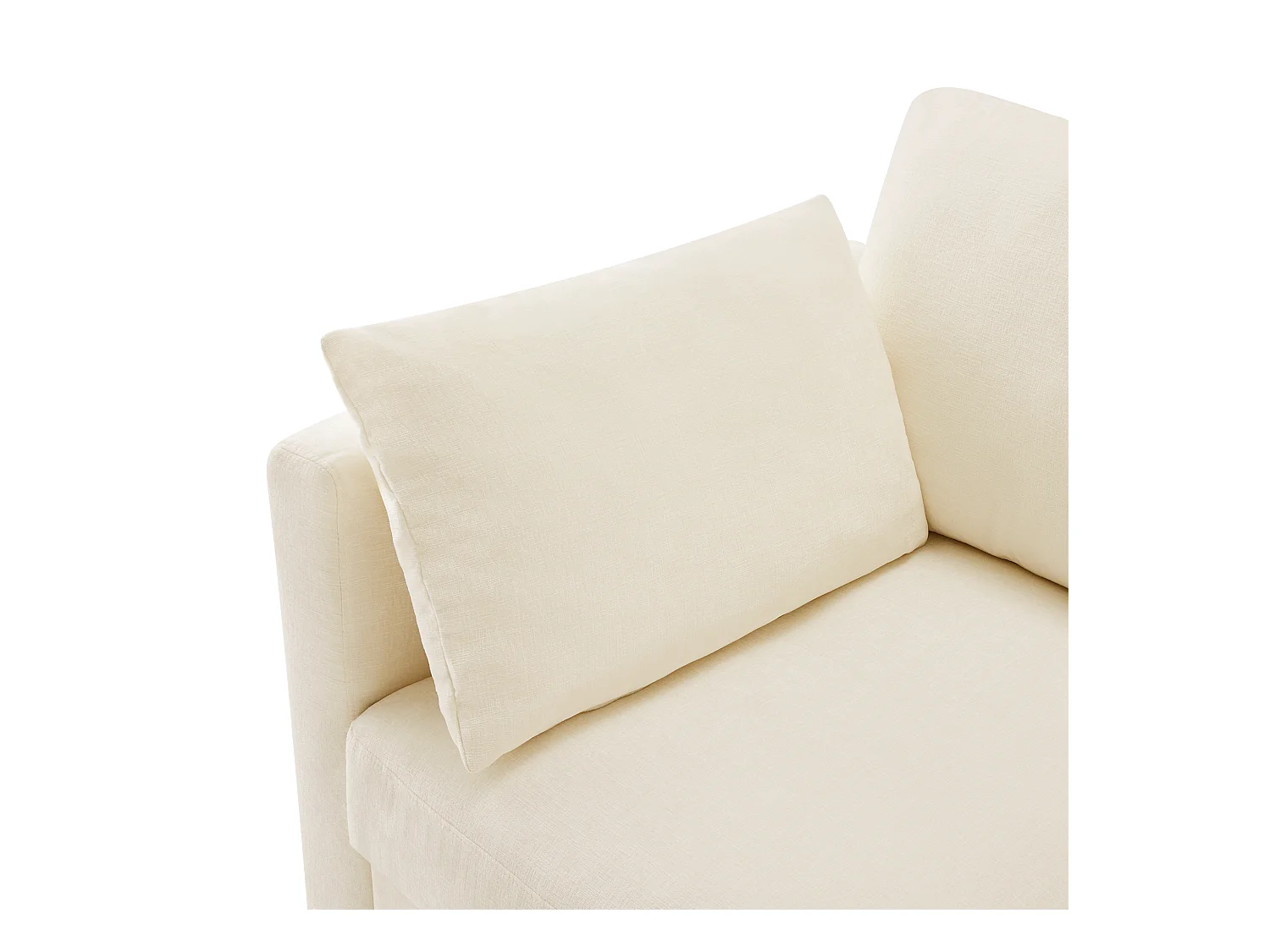 Canapé 3 places, canapé d'angle avec repose-pieds et accoudoirs réglables - chenille beige