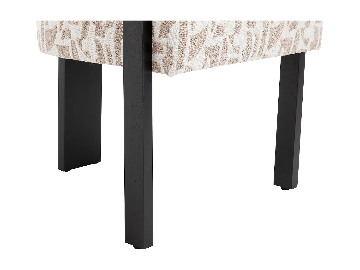 Sæt med 6 stole med armlæn i tofarvet tekstureret stof og sort gummitræ - Cremefarvede og taupe - LIVELIA af Pascal Morabito