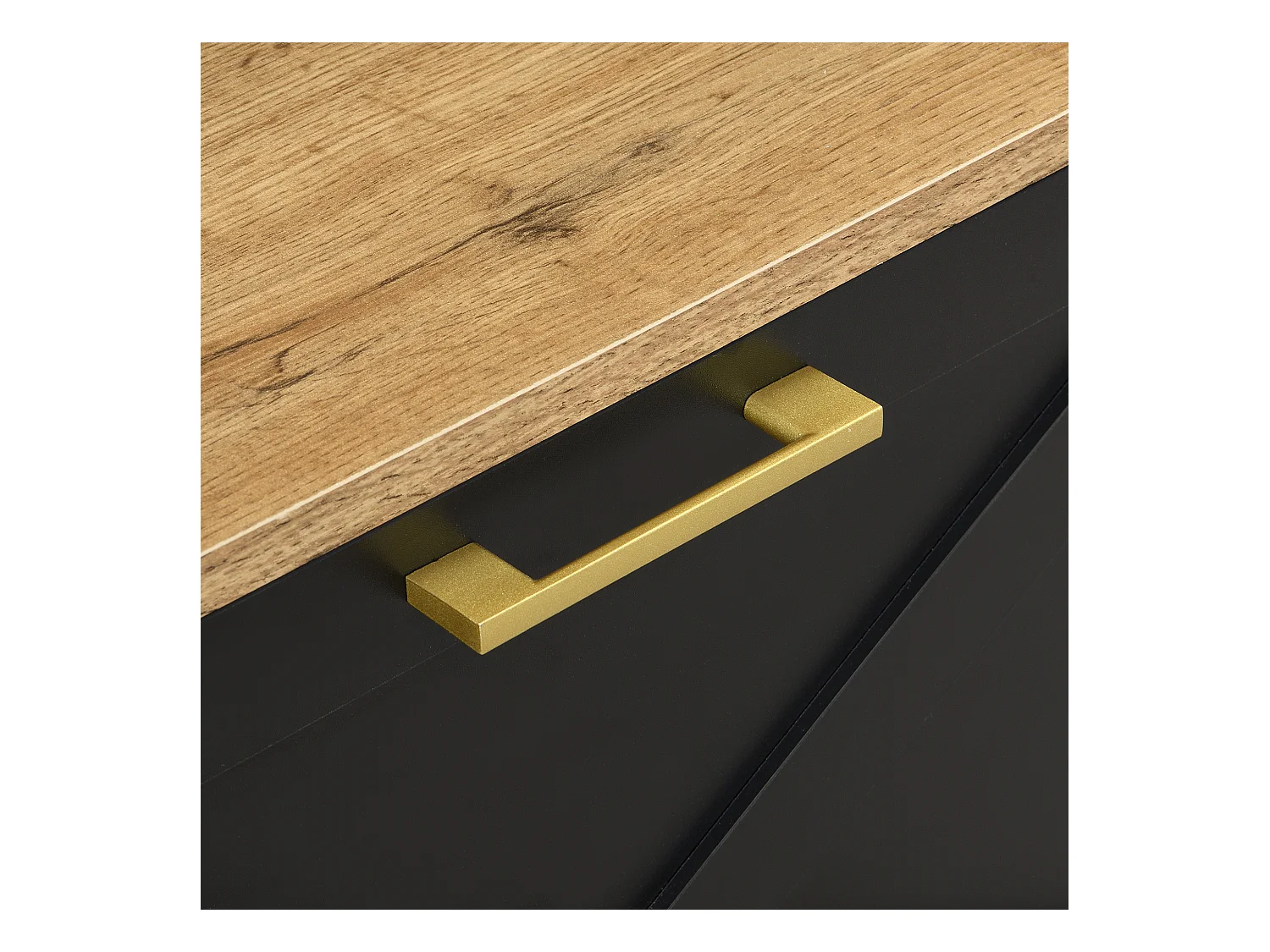 Porte-manteau noir avec étagère à chaussures, étagères et crochets - pour entrées et salon