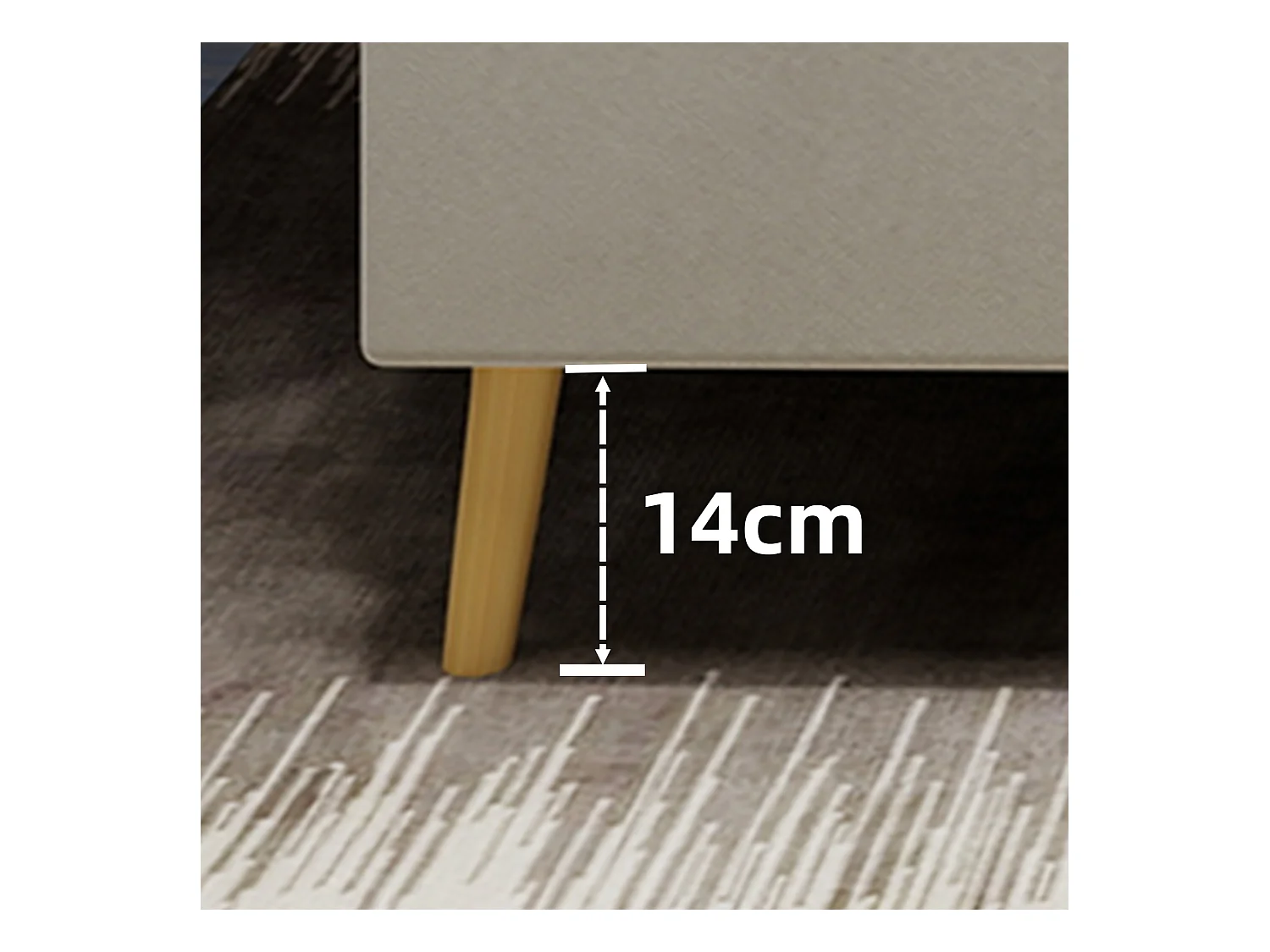 Lit adulte Lit double 160x200 cm avec éclairage LED et tête de lit capitonnée - velours beige (sans matelas)