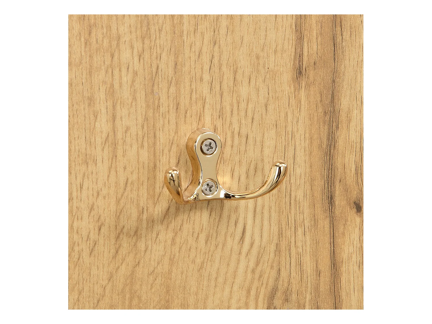 Porte-manteau d'entrée avec banc à chaussures et miroir, espace de rangement - Naturel