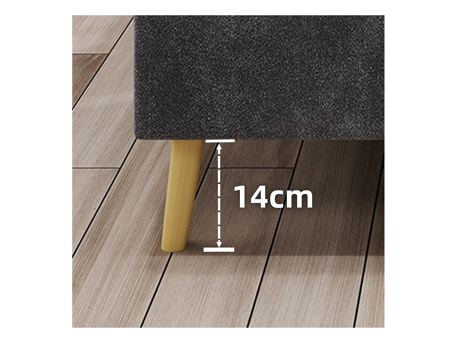 Lit enfant 140x200 cm avec tête de lit dessin animé et sommier à lattes - velours gris (sans matelas)