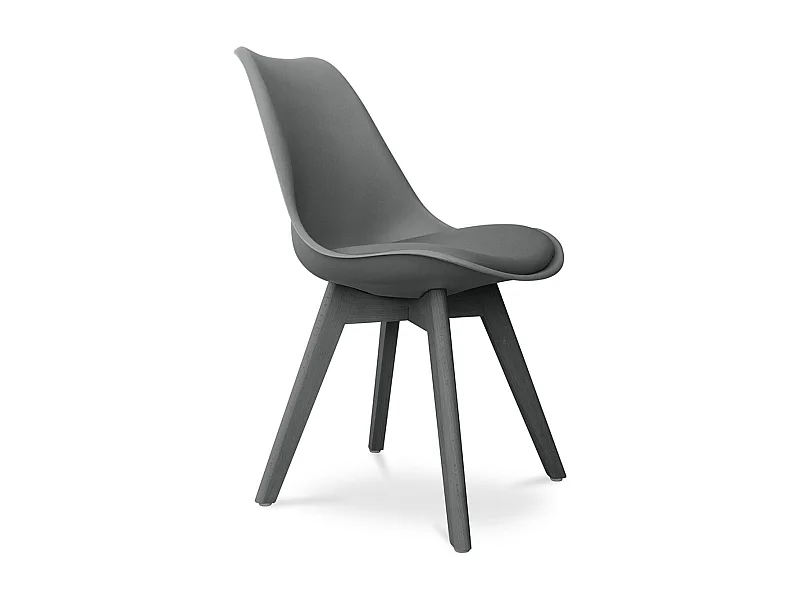 Teva eetkamerstoel in Scandinavische stijl, effen kleur-Kleur Donkergrijs