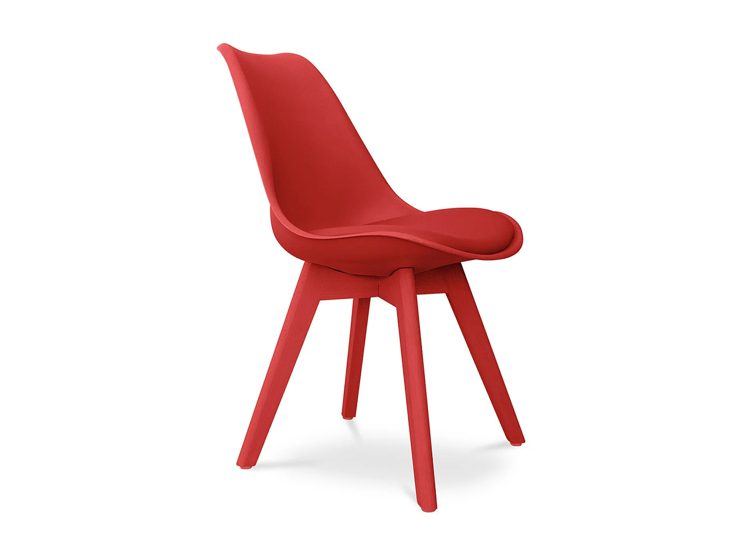 Chaise de salle à manger style Scandinave couleur unie Teva-Couleur Noir