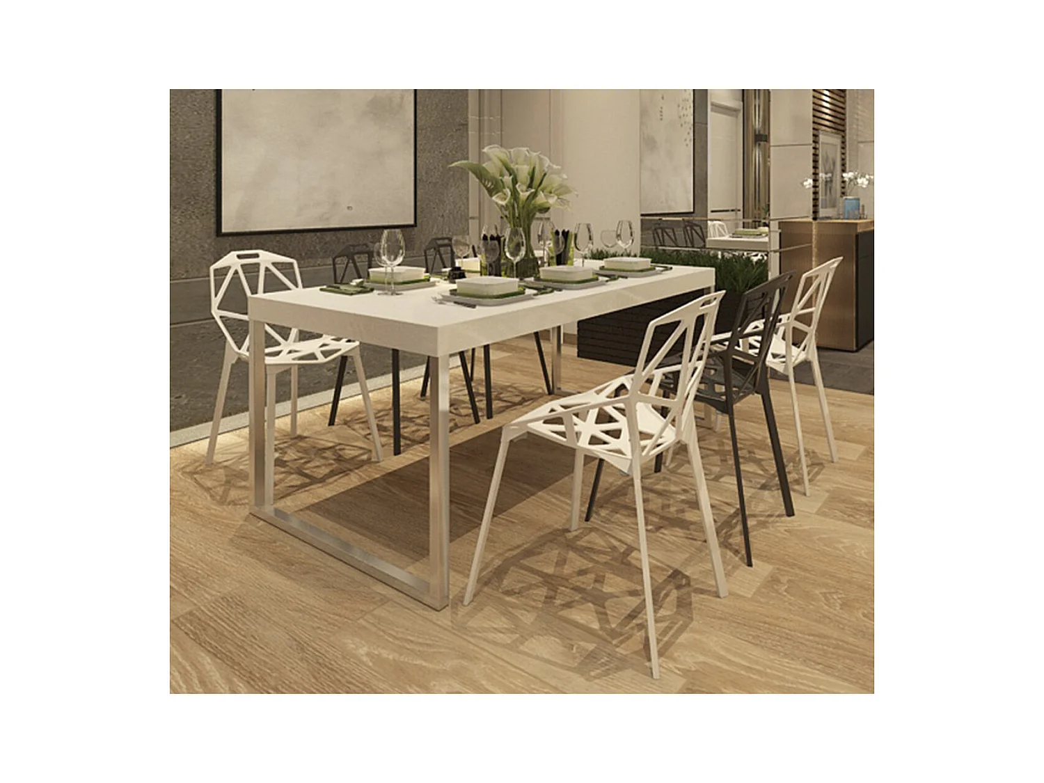 Chaise Spider – Design Moderne pour Intérieur et Extérieur-Couleur Bleu nuit