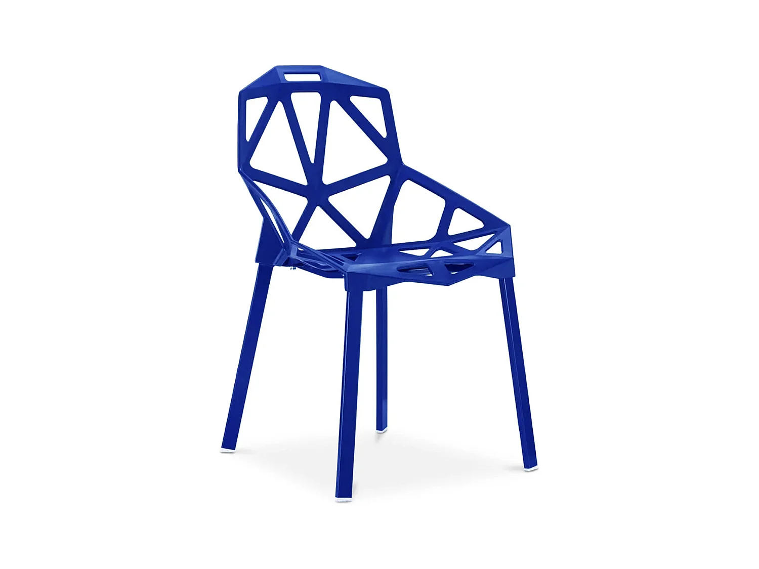 Moderne stoel met blauwe polypropyleen armleuningen Spider