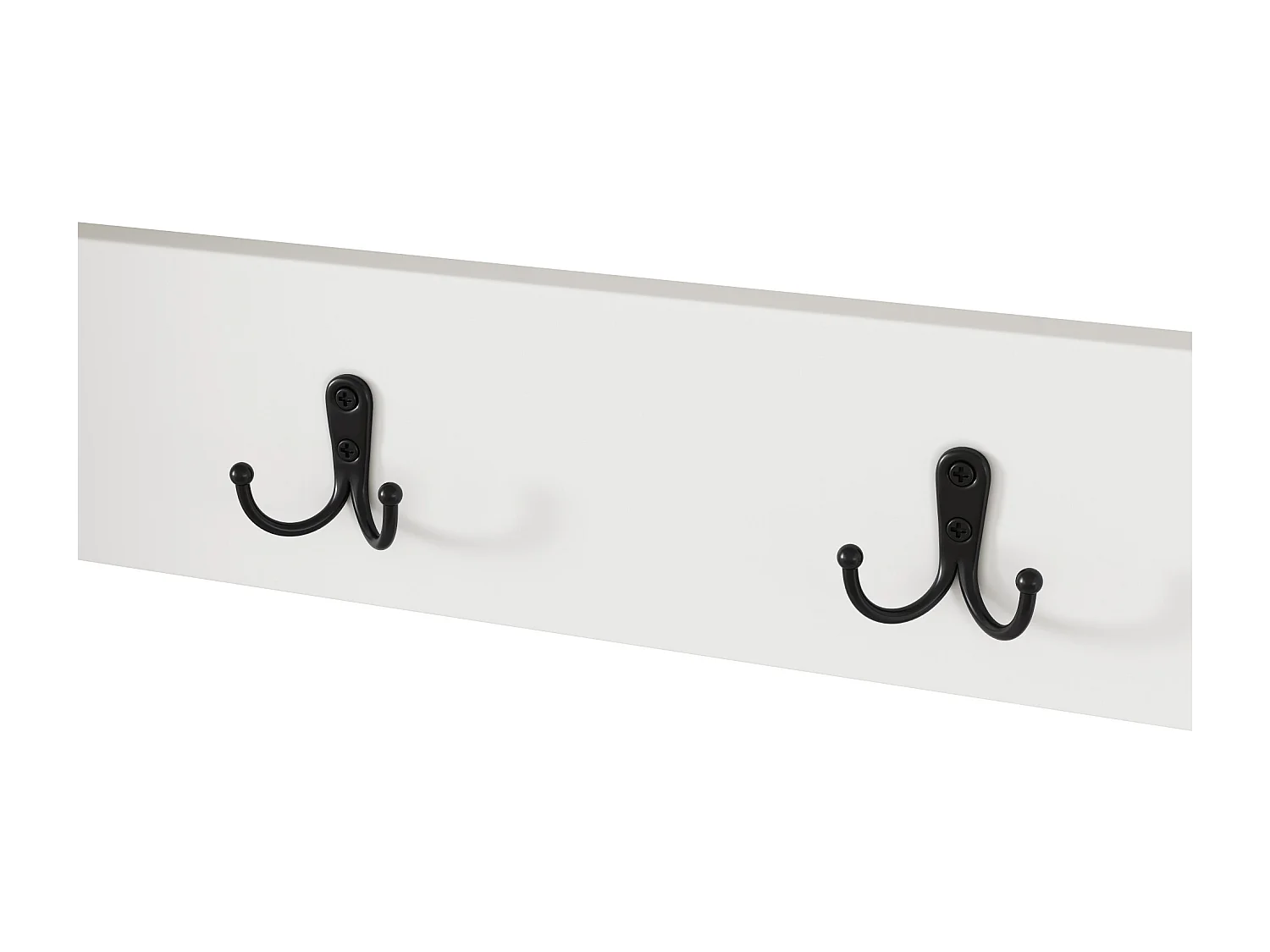 Witte schoenenkast met 3 deuren en 8 haken - Voor gangen en entrees