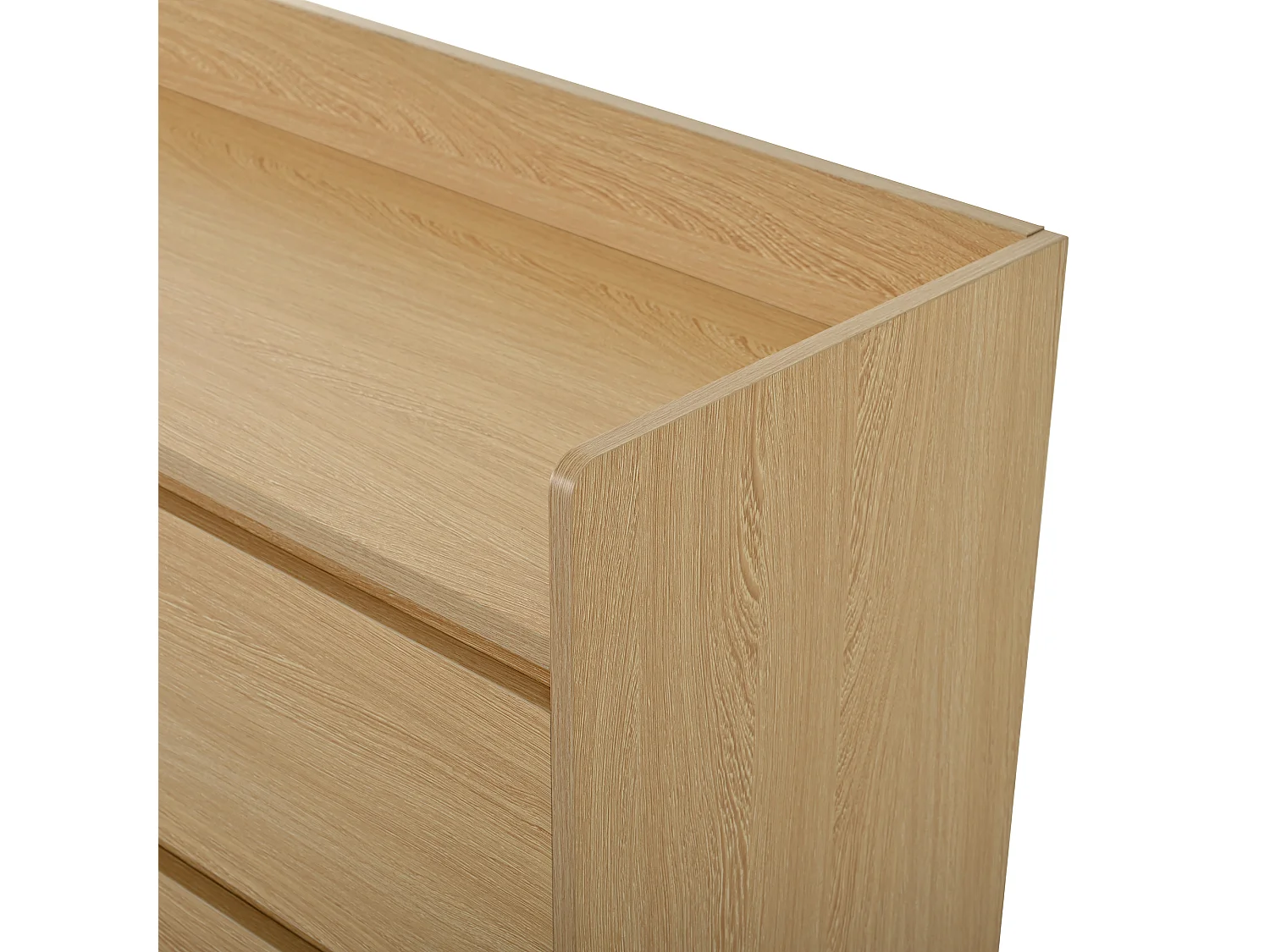 Meuble à chaussures mobile naturel avec roulettes, 2 portes et 2 tiroirs de rangement