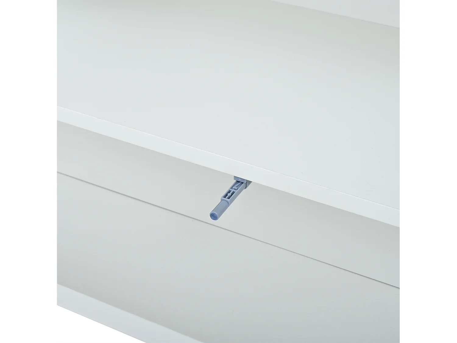 Witte LED-vitrinekast met 4 deuren en 1 opberglade - voor woonkamer en studeerkamer