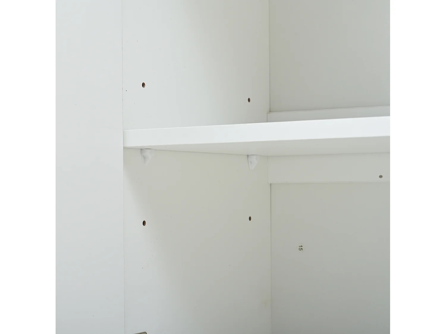 Witte LED-vitrinekast met 4 deuren en 1 opberglade - voor woonkamer en studeerkamer