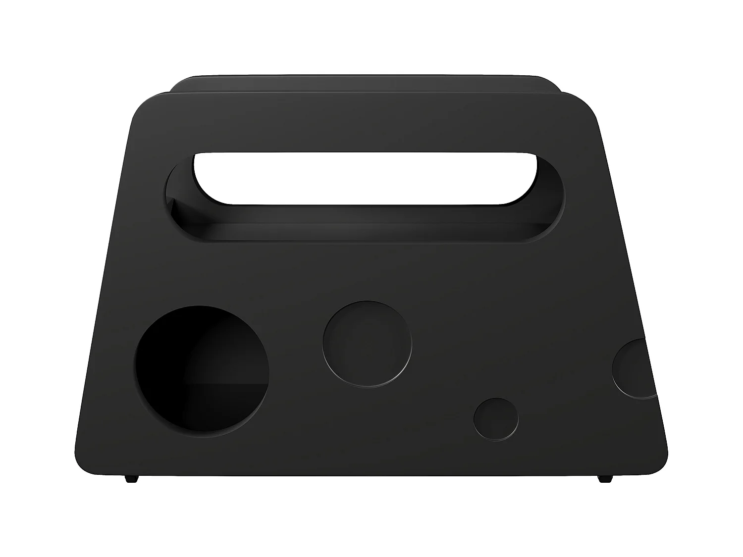 Table basse mobile à roulettes, noire, 81x33x51,5 cm - pour salon et chambre