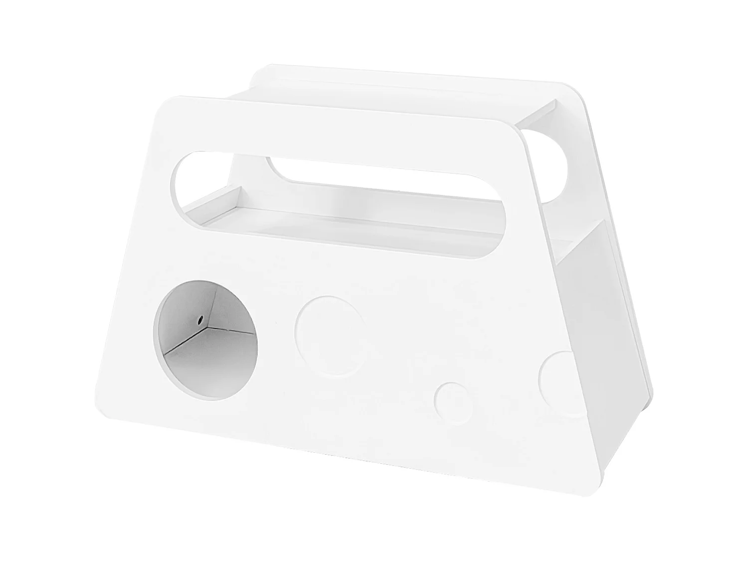 Table basse mobile avec roulettes, blanche, 81x33x51,5 cm - pour salon et chambre