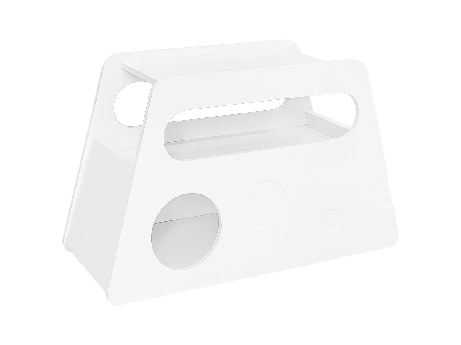 Table basse mobile avec roulettes, blanche, 81x33x51,5 cm - pour salon et chambre