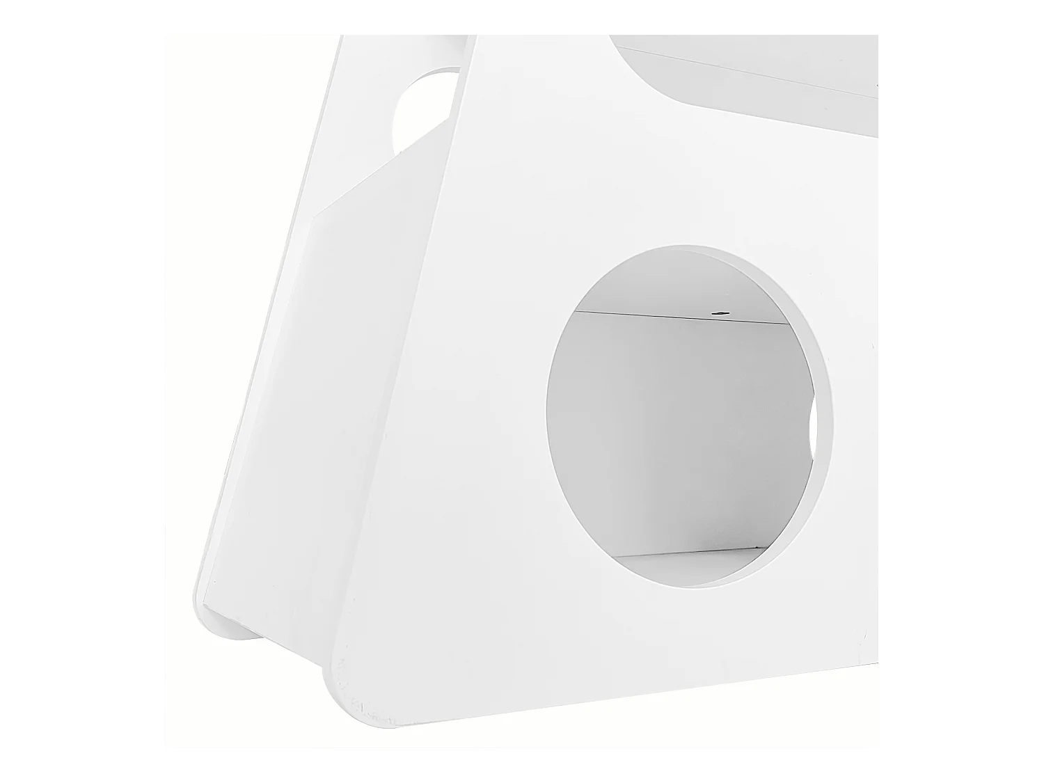 Table basse mobile avec roulettes, blanche, 81x33x51,5 cm - pour salon et chambre