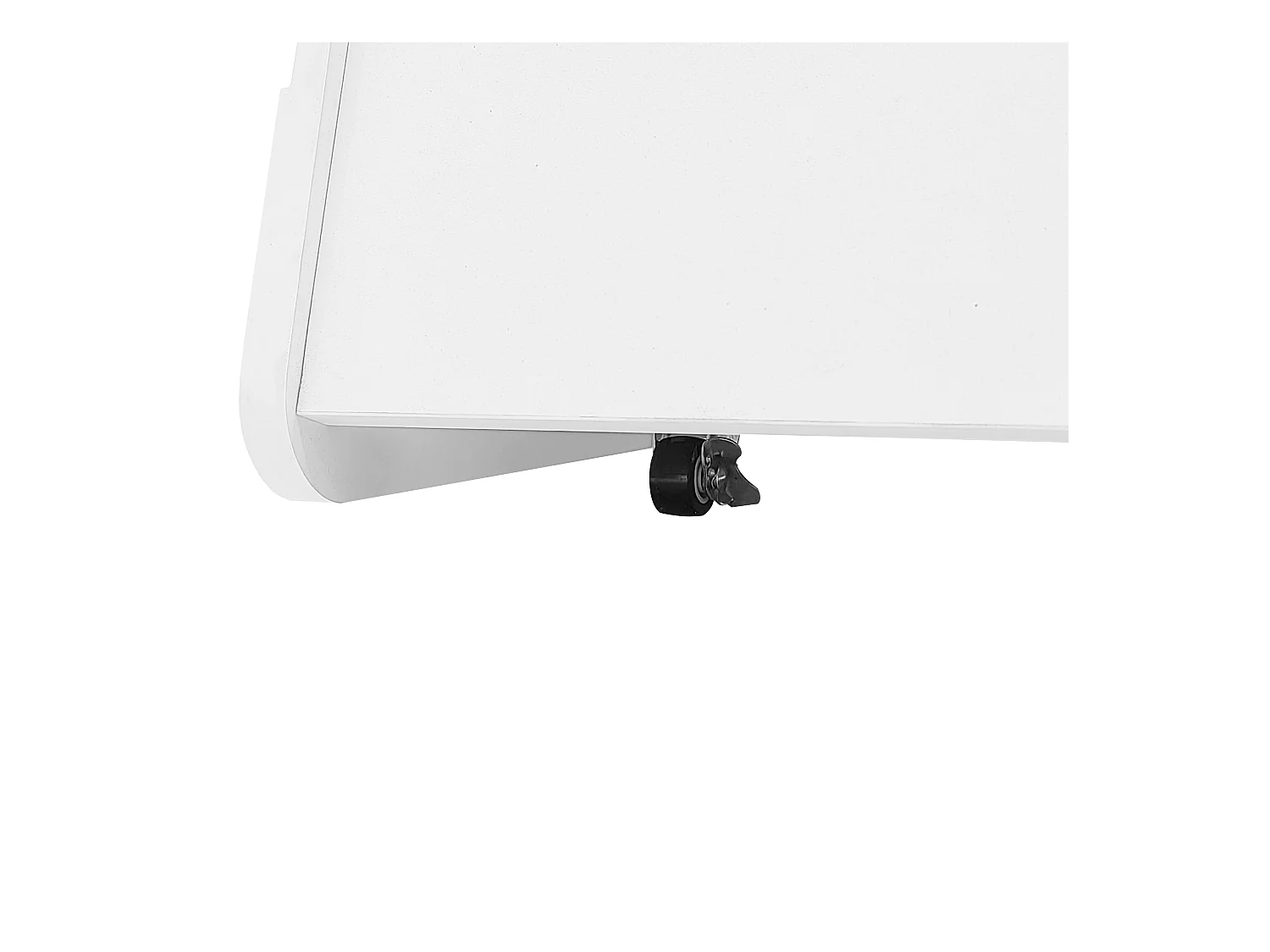 Table basse mobile avec roulettes, blanche, 81x33x51,5 cm - pour salon et chambre