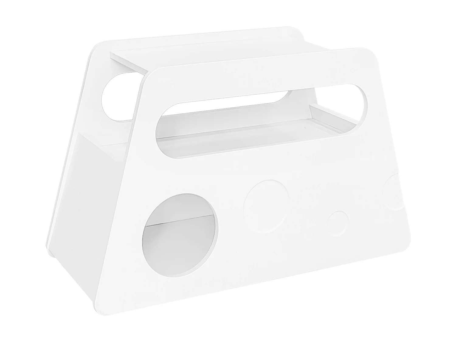 Table basse mobile avec roulettes, blanche, 81x33x51,5 cm - pour salon et chambre