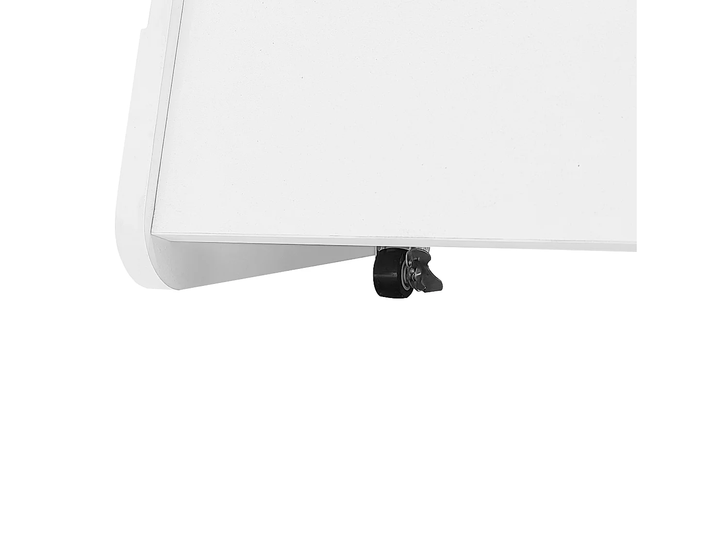 Table basse mobile avec roulettes, blanche, 81x33x51,5 cm - pour salon et chambre