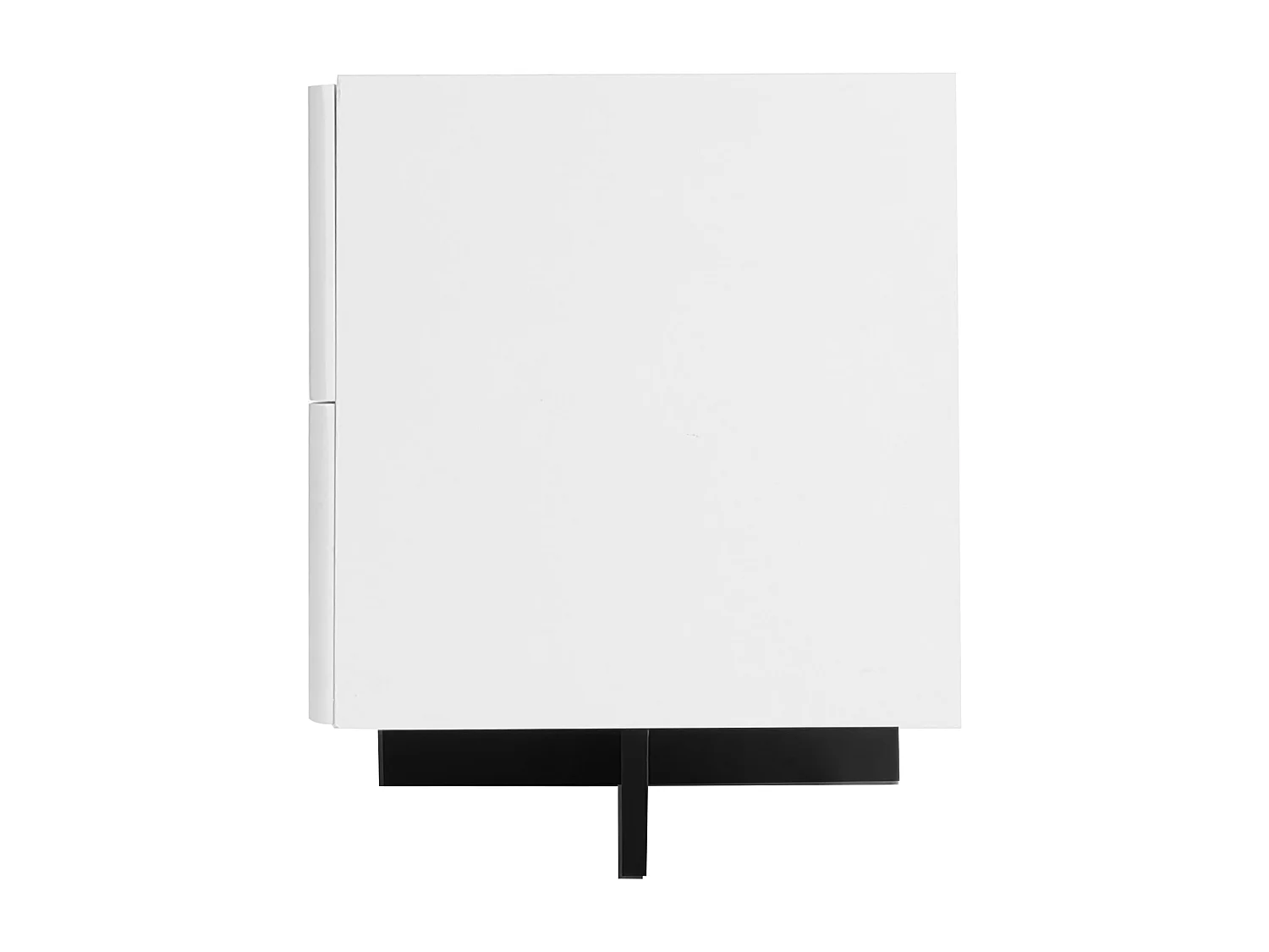 Tv-meubel 190 cm met 3 textuurdeuren en 2 opbergladen - wit en zwart