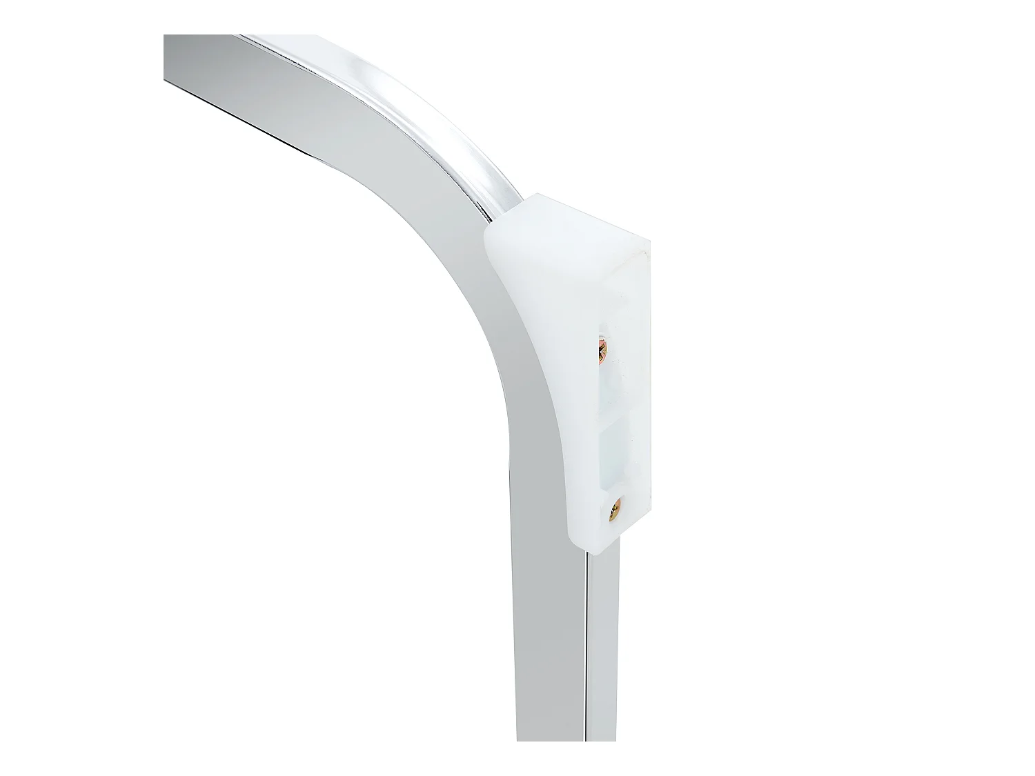 Lot de 2 chaises en PU gris avec dossier et pieds en métal argenté - pour salon et salle à manger