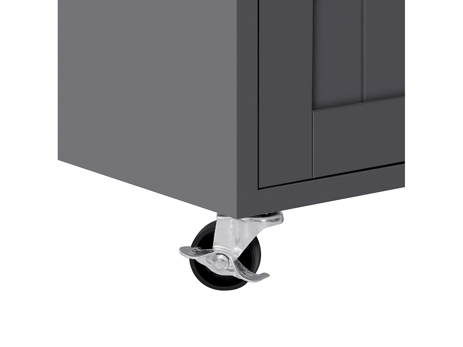 Îlot cuisine mobile avec plateau rétractable, 4 portes et 2 tiroirs de rangement - gris et naturel