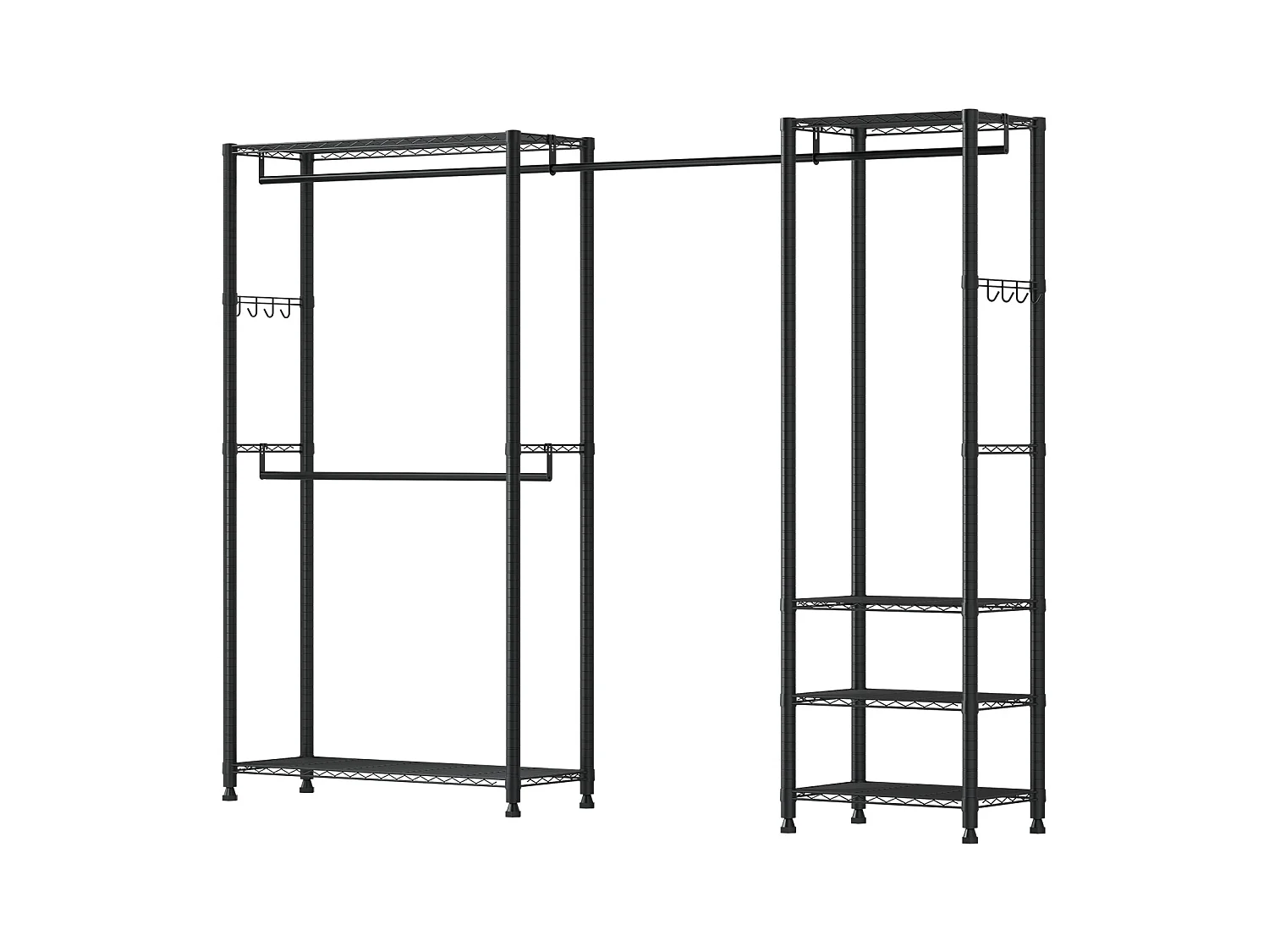 Portant à Vêtements Autoportant SucceBuy, Portemanteau avec Cadre en Acier, Penderie à Vêtements avec Capacité de Charge de 363 kg, avec Tringles