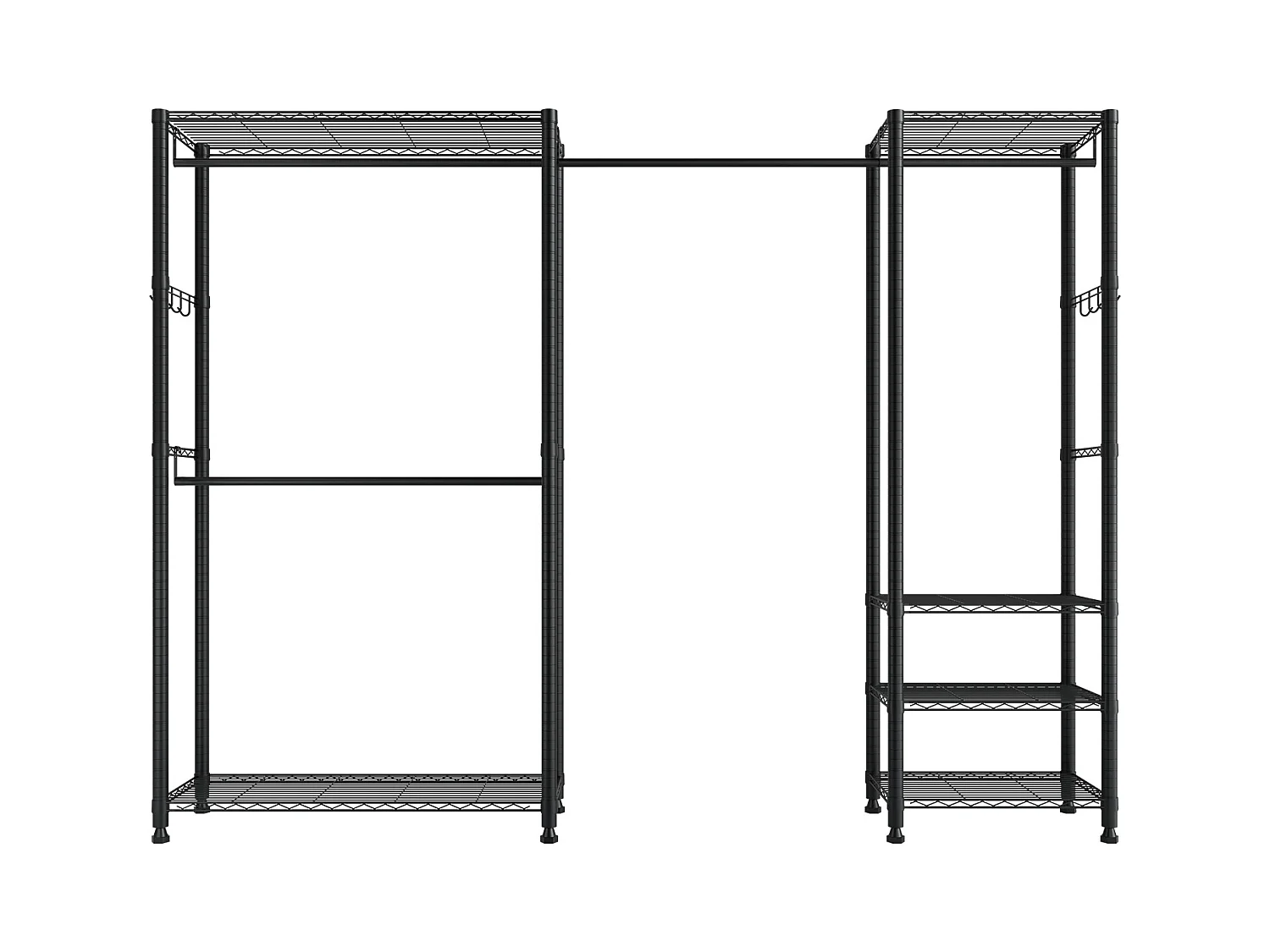 Portant à Vêtements Autoportant SucceBuy, Portemanteau avec Cadre en Acier, Penderie à Vêtements avec Capacité de Charge de 363 kg, avec Tringles