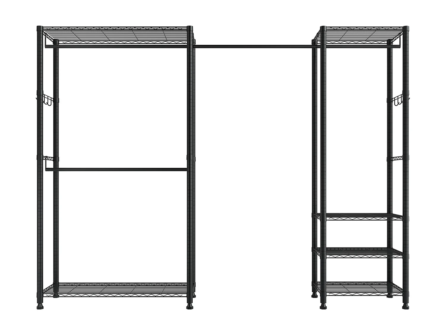 Portant à Vêtements Autoportant SucceBuy, Portemanteau avec Cadre en Acier, Penderie à Vêtements avec Capacité de Charge de 363 kg, avec Tringles