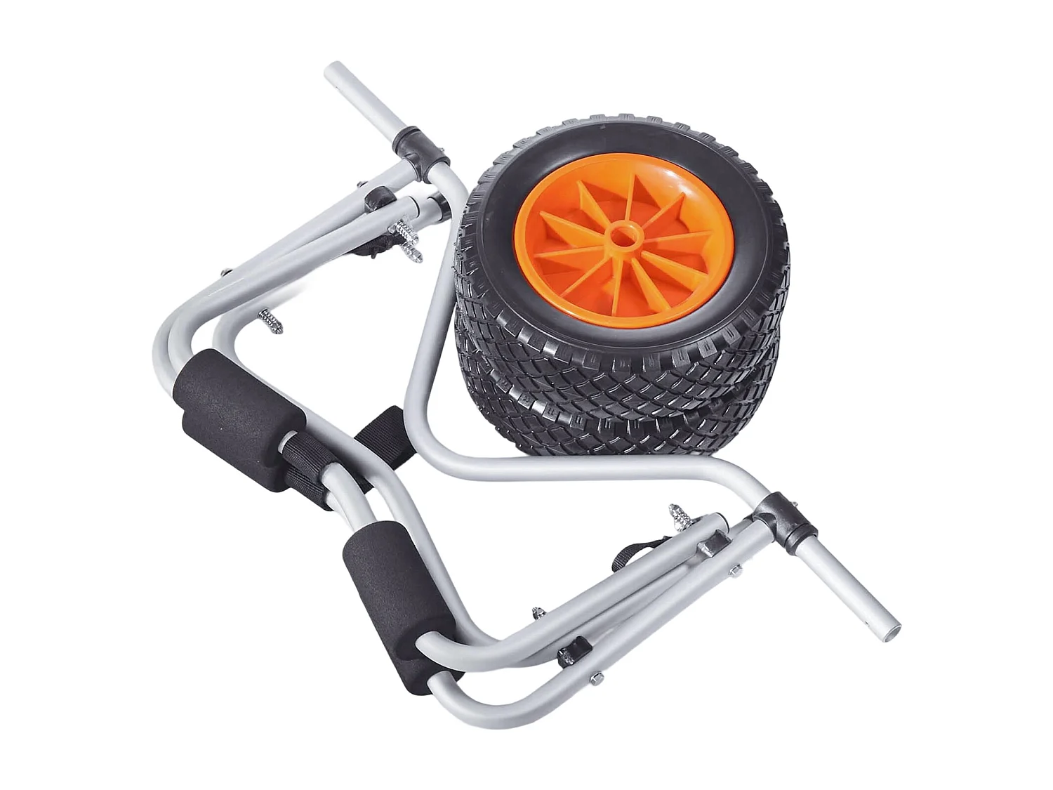 Kayakkar SucceBuy, Laadvermogen 90 kg, Paddle Transportkar Inklapbaar Compact, met Volle Rubber Banden 25,4 cm, Steunpoot