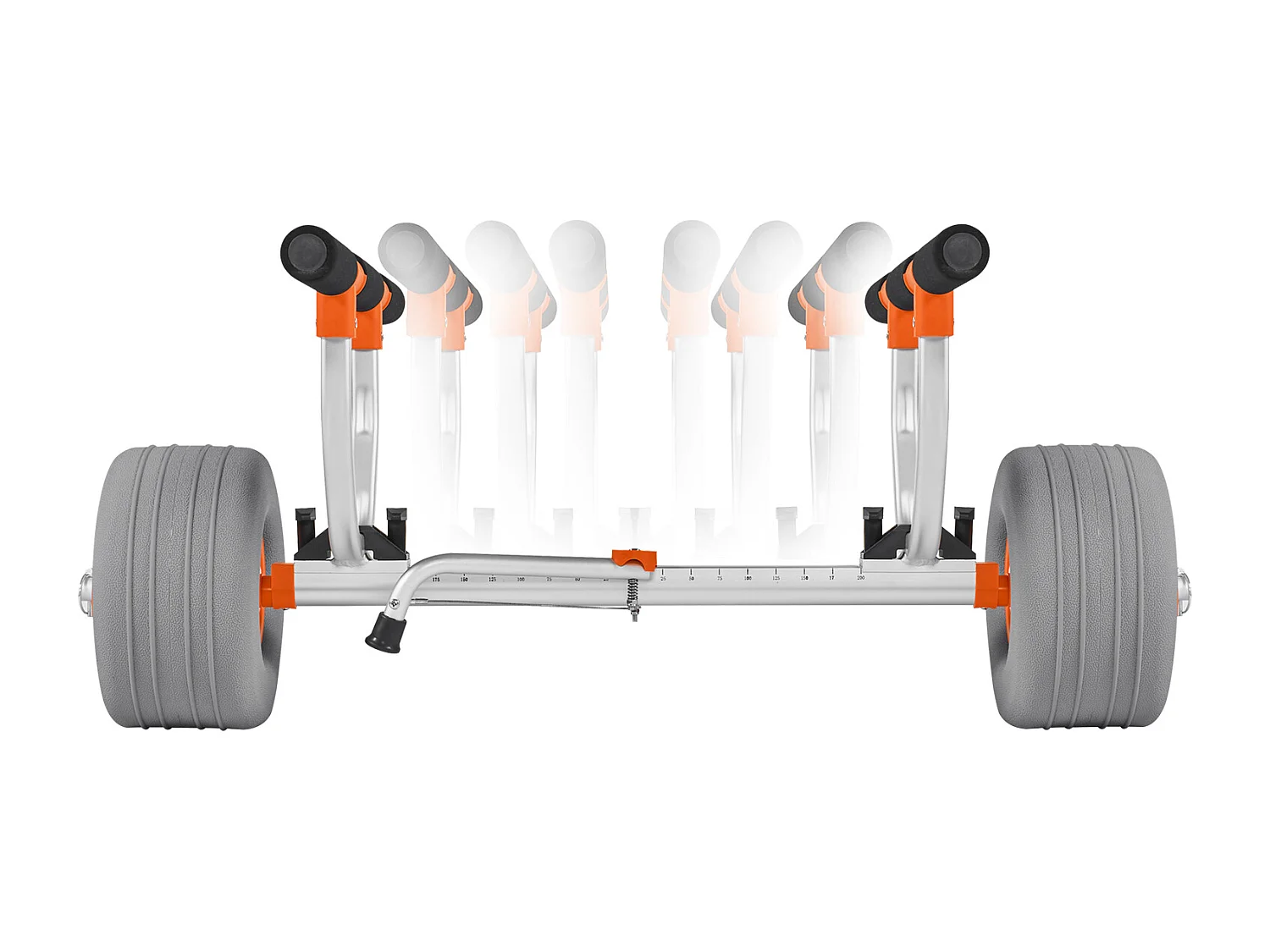 Chariot de Kayak SucceBuy, Capacité de Charge 158 kg, Chariot de Transport Paddle Pliable Compact, avec Pneus Gonflables en Polyuréthane 30,5 cm