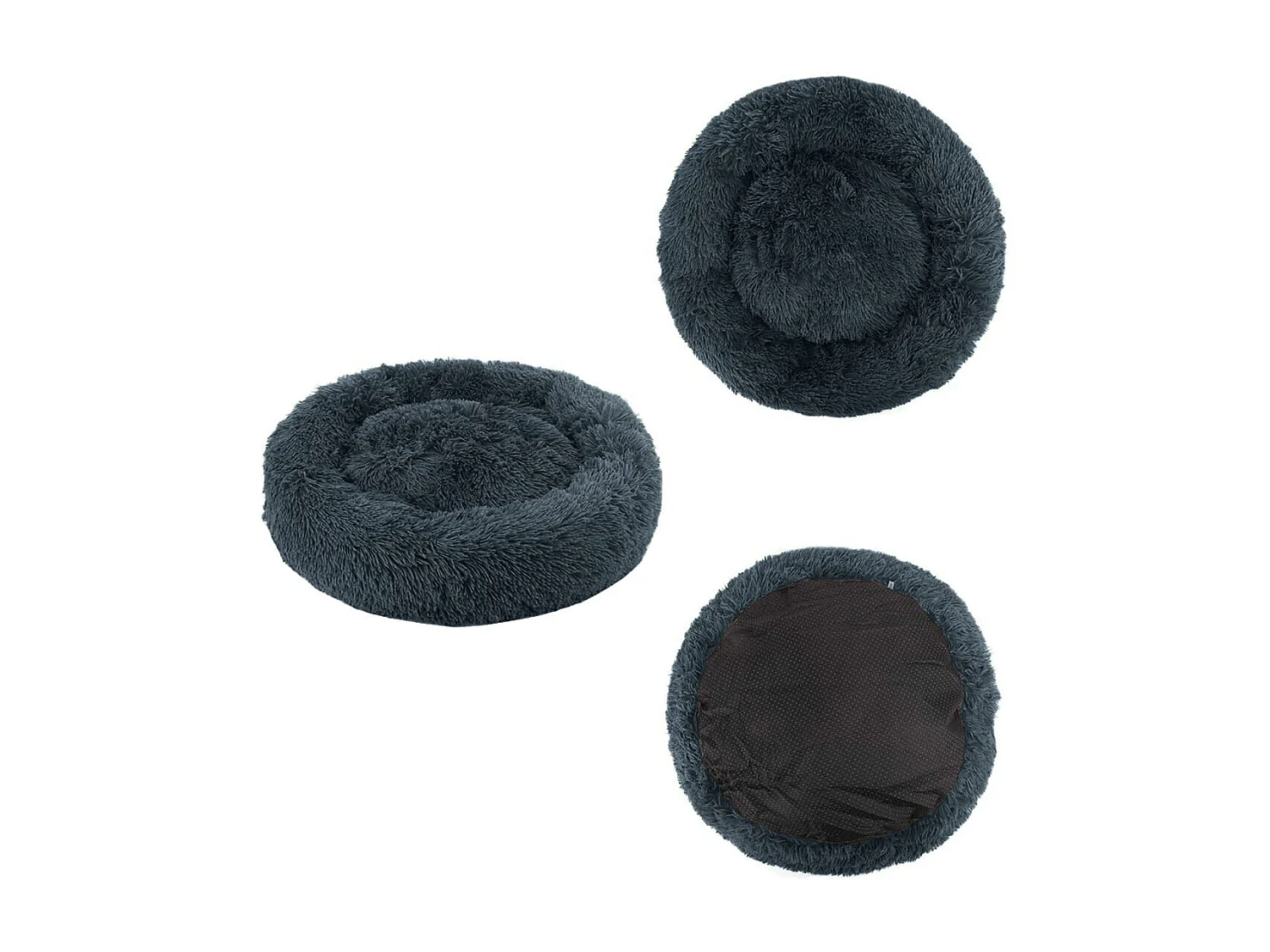 Valora Plush Pet Bed Dark Grey M 60 cm pour chiens et chats de taille moyenne