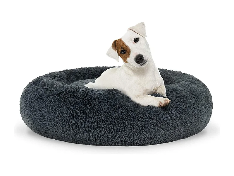 Valora Pluche Huisdierbed Donkergrijs M 60 cm voor middelgrote honden en katten