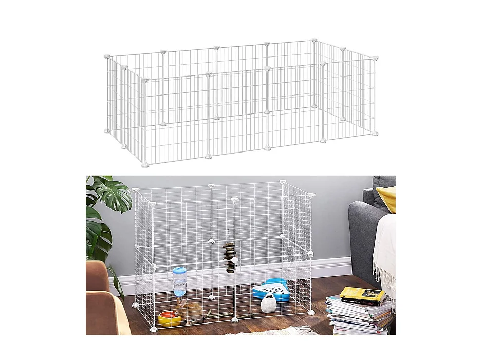 Valora Opvouwbare Speelpen voor Kleine Huisdieren – Dierenverblijf – Wit