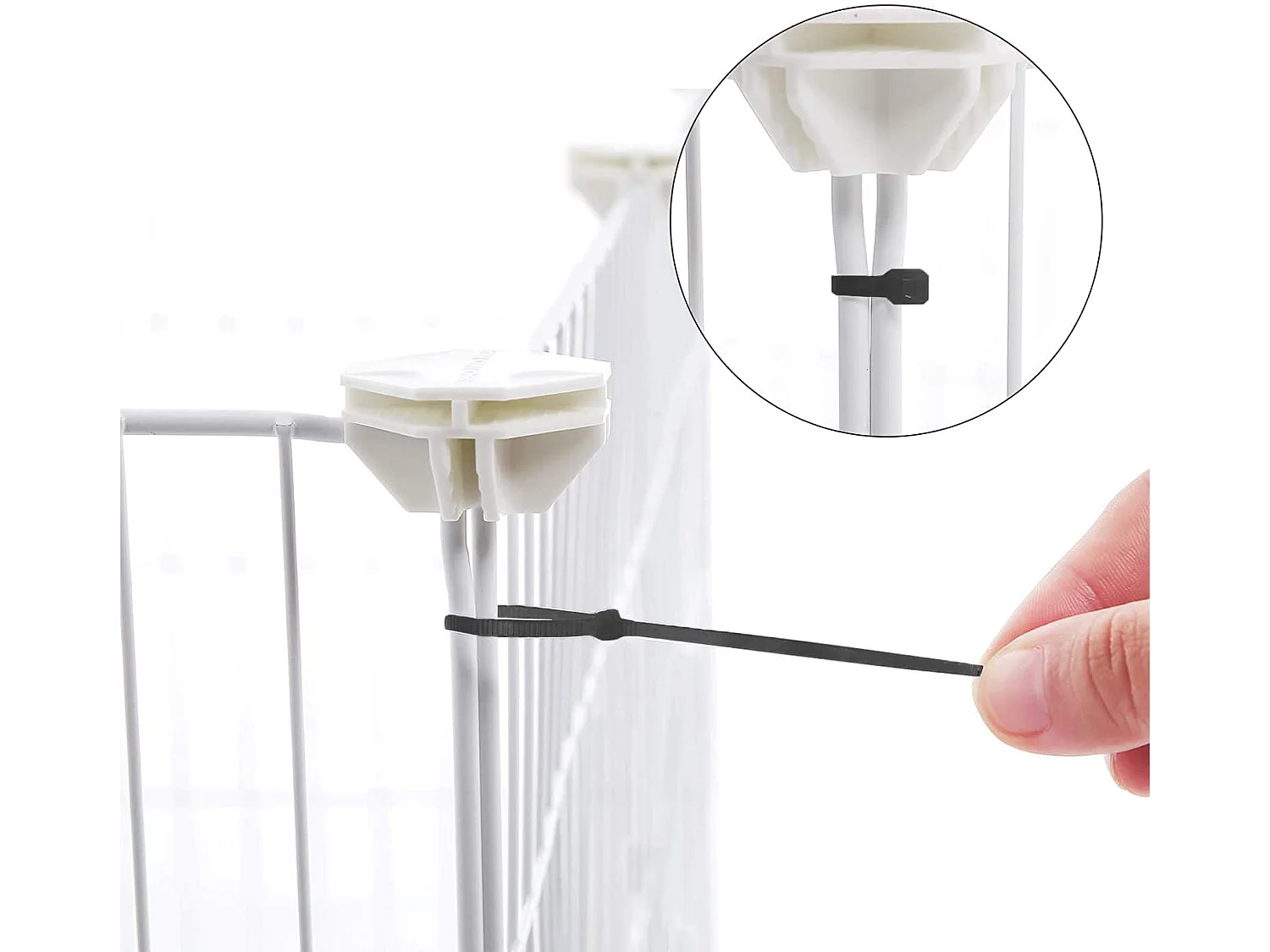 Valora Faltbarer Laufstall für Kleintiere - Tiergehege - Weiß