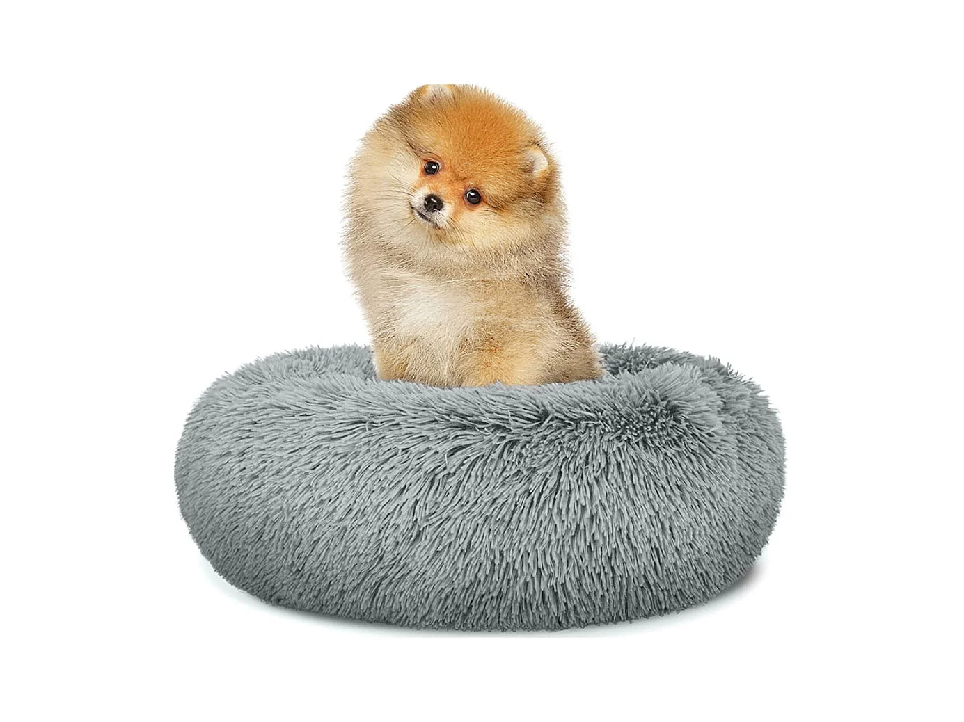 Valora Plush Pet Bed Gris Clair S 40 cm pour petits chiens et chats