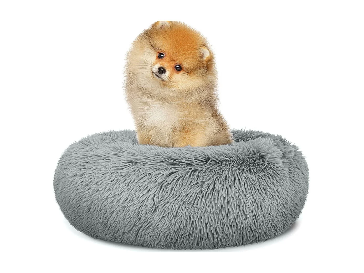 Valora Plush Pet Bed Gris Clair S 40 cm pour petits chiens et chats