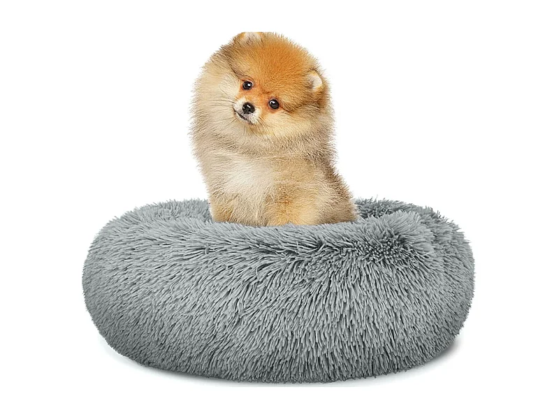 Valora Pluche Huisdierbed Lichtgrijs S 40 cm voor kleine honden en katten